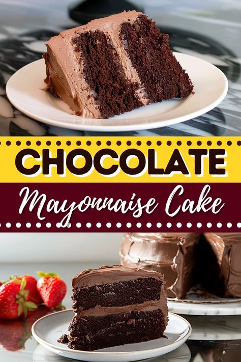 This moist chocolate mayonnaise cake combines the creaminess of mayo with deep cocoa flavor, creating a heavenly texture that melts in your mouth. it's an irresistible treat you won't believe until you try! Chocolate Cake With Mayonnaise, Mayonnaise Chocolate Cake Recipes, Southern Living Chocolate Mayonnaise Cake, Mayo Chocolate Cake, Mayonaise Chocolate Cake Recipe, Best Moist Chocolate Cake, Mayonnaise Cake, Chocolate Mayonnaise Cake, Paula Dean