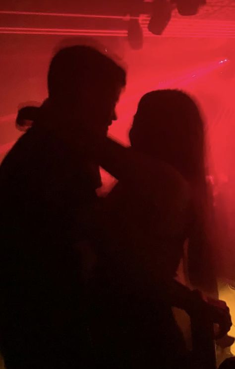 Kissing In The Club Aesthetic, Night Club Couple Aesthetic, Red Couple Aesthetic, Bad Influence, Aesthetic Red, At A Party, The Love Club, Night Vibes, Boyfriend Goals