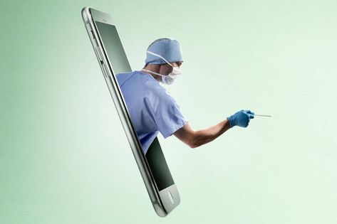 Doctors are linking up with patients by phone, email and webcam. But some critics question... Medical Creative Ads, Marketing Principles, Medical Advertising, Healthcare Ads, Online Doctor, Digital Health, Health App, Technology Trends, Medical Information