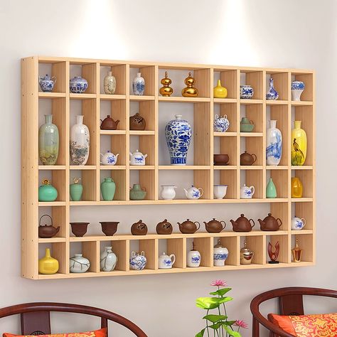 Tea Shelf Display, Japanese Tea Shelf, Tea Storage, Display Storage, Wood Shelves, Things To Do, Shelves, Tea, Wood