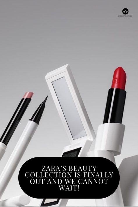 The beauty line has a wide range – it’s for the face and nails and each product was selected by renowned British makeup artist Diane Kendal. #beauty #makeup #beautylaunch #zarabeauty #lipstick #eyeshadow #nailpaint #makeupaddict #zara British Makeup, Zara Beauty, Branded Makeup, Makeup Packaging, Lipstick Eyeshadow, Products To Buy, Nail Paint, Beauty Collection, Makeup Lipstick