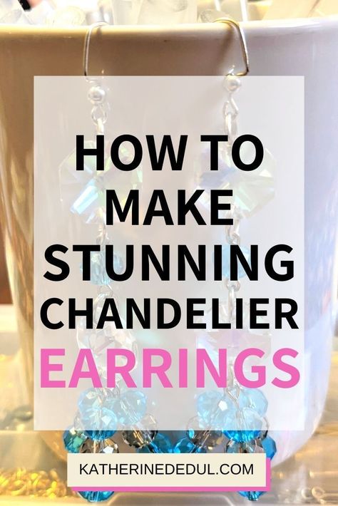 Diy Chandelier Earrings Tutorials, Making Dangle Earrings, How To Make Drop Earrings, How To Make Dangle Earrings Diy, Bead Drop Earrings Diy, Diy Earrings Beads Dangles, Crystal Bead Earrings Diy, Diy Dangling Earrings, How To Make Dangle Earrings