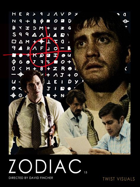 The Zodiac Movie Poster, Zodiac Movie Poster, Zodiac Movie, Zodiac Film, Zodiac 2007, Zodiac Poster, Best Movie Posters, David Fincher, Movie Covers