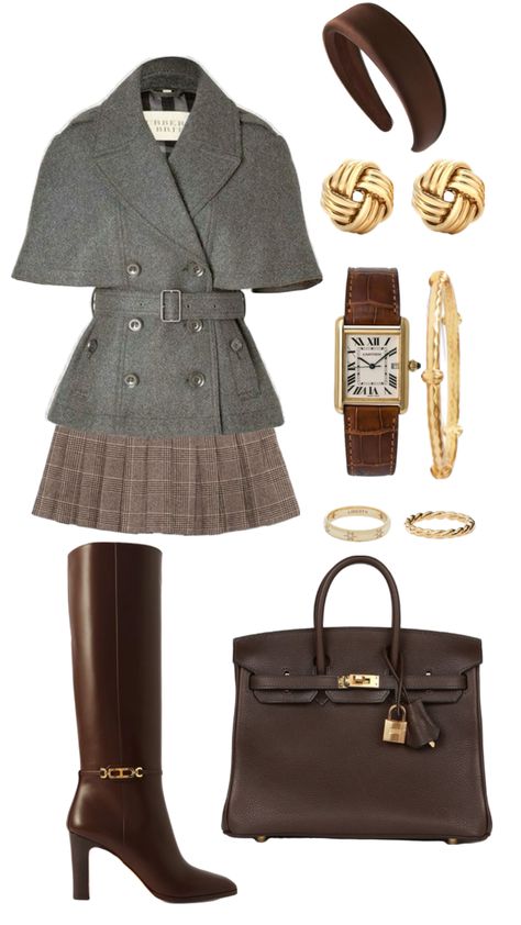 #outfitinspo #outfitideas #outfit #tomford #hermes #chanel #cartier #fall #elegant Hermes Dress, Preppy Chic Outfits, Hermes Clothes, Meeting Outfit, Country Girls Outfits, Glam Outfit, Future Clothes, Preppy Chic, Denim Skirt Women