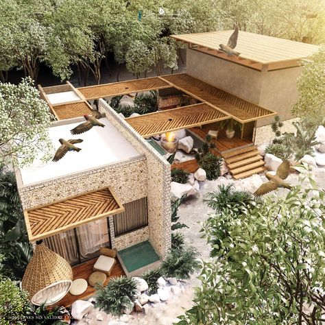 Tulum Home, Mexico Real Estate, Resort Ideas, Eco Homes, Jungle House, Glamping Resorts, Sustainable Community, Riviera Maya Mexico, Countryside House