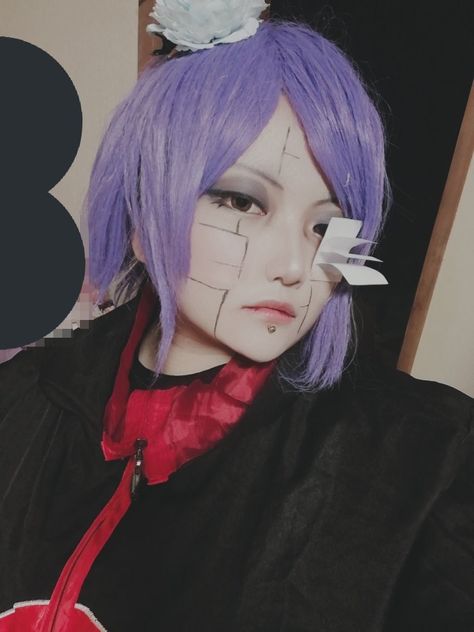 Konan Cosplay, Akatsuki Cosplay, Cosplay Naruto, Facepaint, Anime Naruto, Face Painting, Naruto Shippuden, Cosplay Anime, Random Things