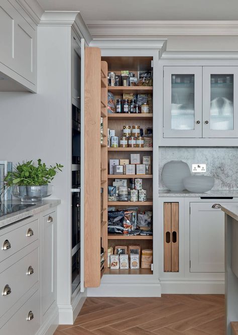 Pantry Cupboards | Kitchen Larder Cupboard | Tom Howley Tom Howley Kitchens, Kitchen Larder Cupboard, Kitchen Shaker, Tom Howley, Cupboards Kitchen, Shaker Kitchens, Kitchen Larder, Larder Cupboard, Pantry Cupboard