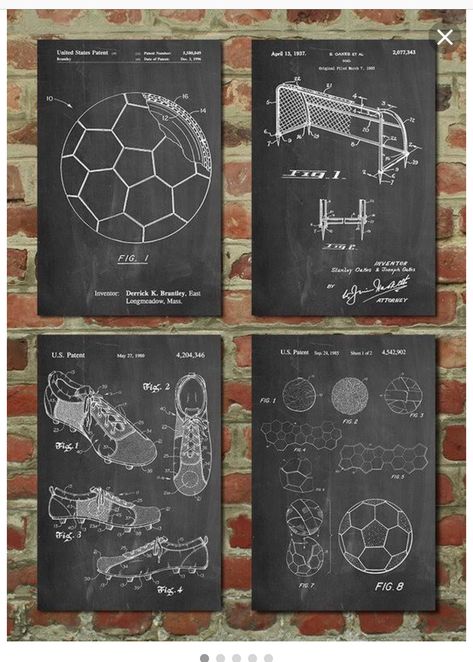 Soccer Bedroom, Interaktives Design, Soccer Room, Soccer Decor, Art Ideas For Teens, Soccer Wall Art, Sport Decor, Group Of 4, Walking Closet