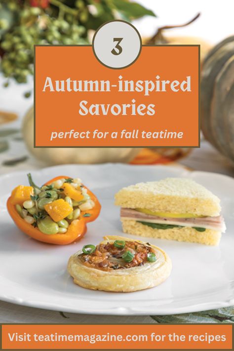 Fall High Tea Recipes, Fall Tea Party Sandwiches, Fall Tea Party Ideas, Fall Tea Party, Harvest Menu, Autumn Dishes, Autumn Tea Party, High Tea Food, Barbecued Chicken