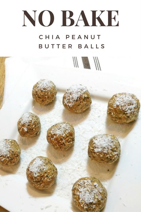 Protein Chia Balls, Peanut Butter Chia Seed Balls, High Fiber Protein Balls, Peanut Butter Fat Balls Keto, Protein Foods Meals, Chia Seed Snacks, Chia Seed Bars, Pudding Recipes Healthy, Peanut Butter Oatmeal Balls