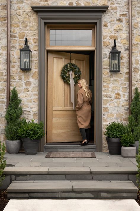 Arch Front Door, Mcgee House, Front Door Lighting, Shea Mcgee, Casa Exterior, Front Door Design, Studio Mcgee, House Paint Exterior, House Entrance