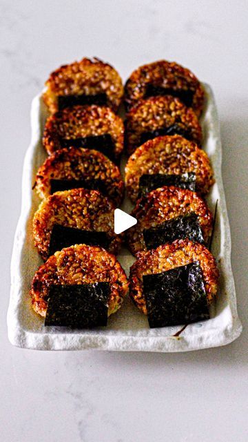 Elle 🤍 Vegan Recipes on Instagram: "Yaki Onigiri Rice Crackers 🍘 Turn your leftover rice into your new fave snack! 😋 These Air Fryer rice crackers are super easy to make, crunchy, umami, savory and sweet, and naturally GF 🙌🏼 inspired by one of my all time fave foods ever - yaki onigiri, aka Japanese grilled rice ball 🍘 TO MAKE: 4 cup leftover white rice 2 tbsp soy sauce 1 tbsp coconut amino 1 tbsp brown sugar 1/4 tsp mirin Nori . . . #rice #ricecrackers #snacks #snack #healthysnack #healthysnacks #vegansnack #onigiri #riceball #japanesefood #japanesefoods #asianfood #asianfoodporn #eatrealfood #foodasmr #easyrecipes #healthyrecipes #healthyeating #glutenfreerecipes #veganrecipes #airfryer #airfryerrecipes #healthyfood #comfortfood #healthyliving #vegangirl #healthylifestyle #partyfoo Air Fryer Rice, Leftover White Rice, Yaki Onigiri, Grilled Rice, Onigiri Rice, Rice Crackers, Rice Ball, Leftover Rice, Rice Balls