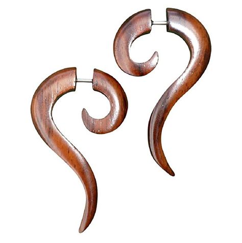 Tribal organic earrings fake gauges SONO WOOD Sold AS PAIR Wild Tribe w 25 Bohemian Jewelry Earrings, Wild Tribe, Burning Man Accessories, Fake Plugs Earrings, Tapers And Plugs, Nose Piercing Hoop, Organic Earrings, Fake Gauge Earrings, Fake Gauges