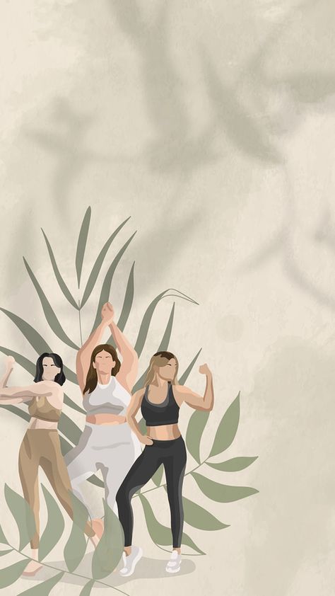 Stretching Illustration, Wellness Wallpaper, Wellness Illustration, Women Stretching, Women Fitness Photography, Shadow Background, Gym Icon, Gym Center, Vector Wallpaper