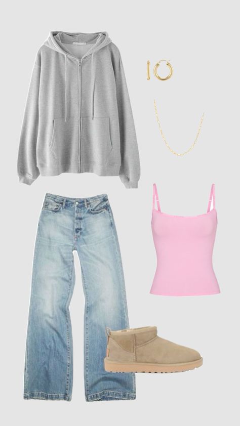 cozy outfit inspo, grey zipup, uggs outfit, uggs mini outfit Uggs Mini Outfit, Uggs Mini, Cute Uggs, Mini Outfit, Uggs Outfit, Cozy Outfit, Zip Ups, Casual Outfits, Grey