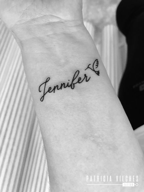 Jennifer #tattooname #tatuajenombre #tattoodaughter #tatuajehija #jennifer Jenny Tattoo Name, Jennifer Tattoo Name, My Name Tattoo, Tatto Name, Jennifer Name, Partner Tattoos, Cursive Tattoos, Writing Tattoos, Tattoo Desings