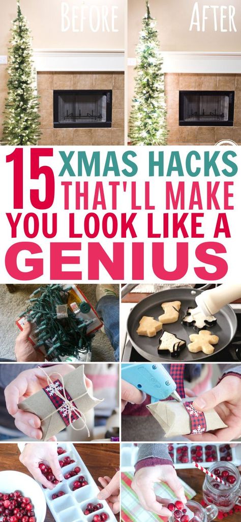 These Christmas hacks are bound to make your life so much easier this holiday season! #hacks #lifehacks #christmas #xmas #homehacks #holidays Holiday Hacks Christmas, Kindergarten Christmas Party, Holiday Decor Hacks, Christmas Decorating Hacks, 10 Days Of Christmas, Hacks Lifehacks, Holiday Hack, Christmas Kindergarten, Hosting Christmas