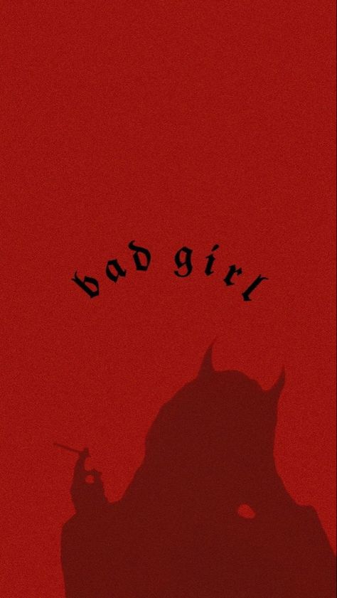 Red Background, Bad Girl, Red