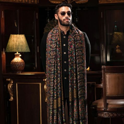 Defining sophistication with every layer, this Pashtush men's fine wool shawl, adorned with an ethnic design on black, is a testament to the timeless appeal of the Lohi. 🖤✨ #EthnicElegance #PashtushLohi #WoolenWarmth #MensShawl #SartorialStatement #TraditionalTextiles #ElegantDrapes #BlackShawl #FashionHeritage #MensStyle #finefabrics #luxurystyle #mensfashion #classiclook #styleicon #ethnicwear #moderntraditions #fashionforward #heritagewear #designerdrape #menwithstyle #elegance #fashions... Men Shawl, Mens Shawl, Indian Wedding Suits Men, Shawl Outfit, Wedding Kurta, Wedding Kurta For Men, Diwali Outfits, Indian Men, Indian Men Fashion