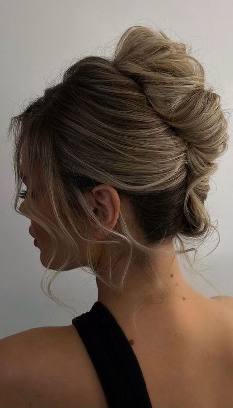 Prom Hair Updo, Wedding Hair Up, Guest Hair, Bridesmaid Hair Makeup, Summer Hairstyles For Medium Hair, Wedding Hair Inspiration, Low Bun, French Hair, Bridal Hair And Makeup