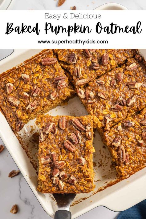 Pumpkin Pecan Baked Oatmeal, Maple Pecan Baked Oatmeal, Baked Oats Pumpkin, Pumpkin Oatmeal Bake Breakfast, Pumpkin Baked Oats, Pumpkin Baked Oatmeal, Lush Desserts, Baked Pumpkin Oatmeal, Autumn Spices