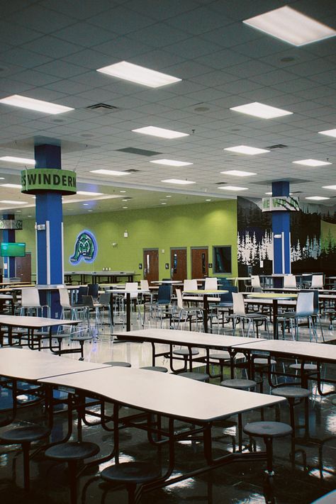 High School Cafeteria, School Lunchroom, Cady Heron, School Cafeteria, Lunch Room, Conference Room, Conference Room Table, High School, Collage