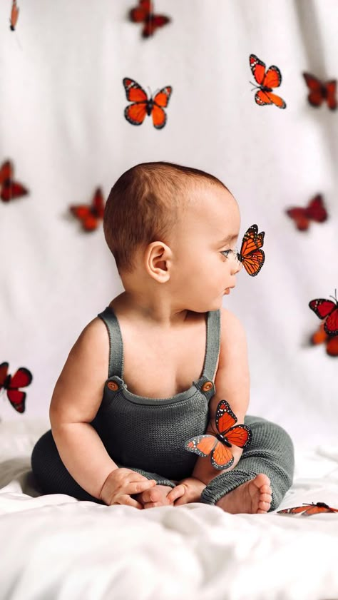 Jenna Rydelek on Reels | Abe Parker · Butterflies Butterfly Theme Baby Photoshoot, Easter Baby Photoshoot Ideas, Butterfly Baby Photoshoot, 9 Month Photoshoot Ideas, Themed Baby Photoshoot, Butterfly Photoshoot, Iphone Photoshoot, Canon Eos R10, Easter Baby Photos