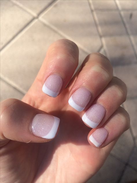 French manicure sparkle glitter Nexgen for a wedding Sparkly French Manicure, Sparkle French Manicure, Manicure Sparkle, Gel Manicure Designs, French Manicure Acrylic Nails, Nude Nail Art, Gel Manicure Colors, Glitter French Nails, Glitter Ideas