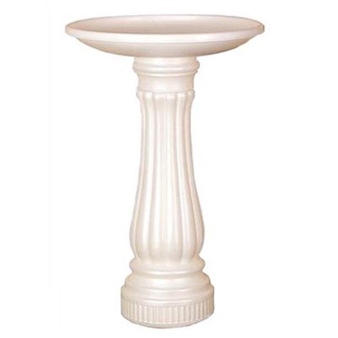 Free 2-day shipping. Buy 61010 Round Resin Bird Bath, White at Walmart.com Unique Bird Baths, Solar Powered Fountain, Solar Fountain, Bird Baths, Small Birds, Garden And Yard, Cottage Garden, Bird Bath, Weather Resistant