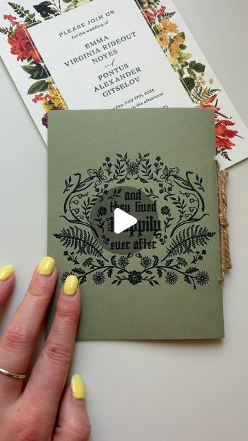 Emma Noyes on Instagram: "These wedding invites are a bookish girl's DREAM 🥹🥹 

Shout out to @smittenboutiqueshop for bringing my vision to life and shout out to @gits_junior for having zero opinion on wedding invitations lol" Bookish Wedding, 20th Anniversary Party, Meadow Wedding, Recipe Book Design, Summer Meadow, White Weddings, Ethereal Wedding, Wedding Vision Board, When I Get Married