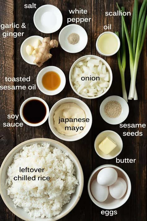 japanese fried rice ingredients Fried Rice Recipe Japanese, How To Cook Japanese Rice, Rice Recipes Japanese, Japanese Fried Rice Recipe Hibachi, Japanese Hibachi Fried Rice Recipe, Japanese Rice Recipe, Fried Rice Japanese, Japanese Takeout, Blackstone Meals