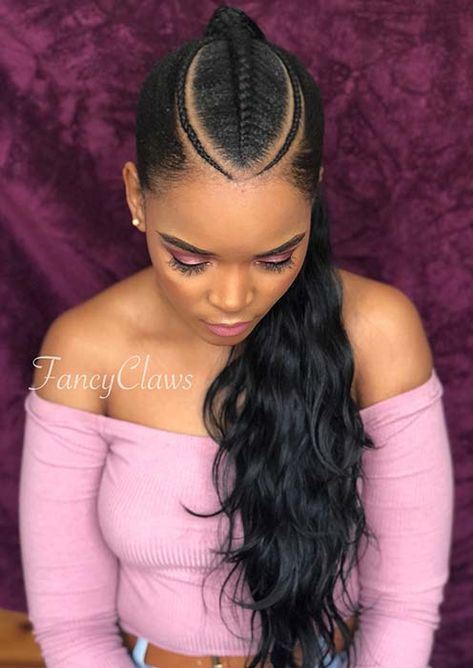 Leaf Shaped Braids High Ponytail With Weave High Ponytail With Weave, Braids High Ponytail, Ponytail With Weave, Weave Ponytail Styles, Ponytail With Braids, High Weave Ponytail, Ponytails Hairstyles, Sleek Braid, Stylish Ponytail