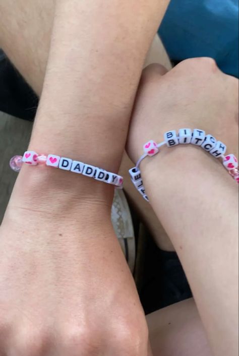 Daddy issues Daddy Bracelet, Embroidered Friendship Bracelet, Friendship Bracelets, Bracelet, Quick Saves