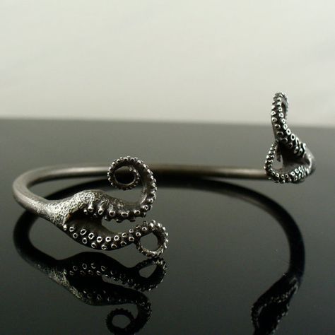 Tentacle Bracelet, Real Octopus, Tentacles Ring, Octopus Jewelry, Sheer Material, Hand Cast, I Cant, Infinity Bracelet, Octopus