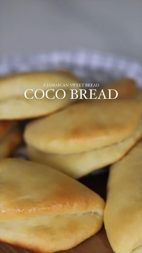 Bread Dough Dinner Ideas, Jamaican Sweet Bread, Hardough Bread Jamaican Recipes, Jamaican Bread Recipes, Vegan Coco Bread, Pocket Bread Recipes, Coco Bread Recipe Jamaican, Jamaican Sandwich, Coco Bread Jamaican