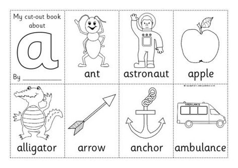 Cut-Out Mini Alphabet Booklets (SB4783) - SparkleBox Jolly Phonics Worksheets, Phonics Worksheets For Kindergarten, Free Printable Alphabet, Alphabet Activity, Kindergarten Songs, Creative Lesson Plans, Alphabet Sounds, Kindergarten Letters, Mini Booklet