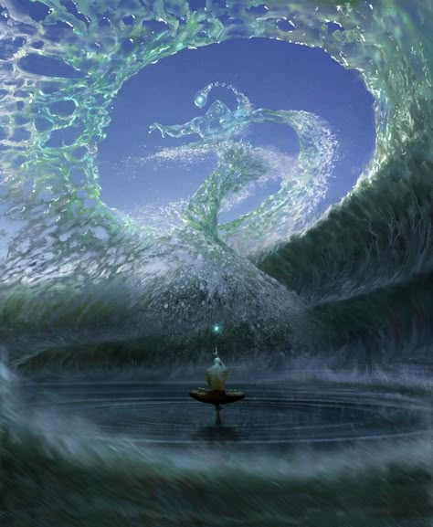 Fairies Movie, Water Magic, Fantasy Digital Art, Powers Art, Magic Academy, Illustration Fantasy, Elemental Magic, Super Powers Art, Water Powers