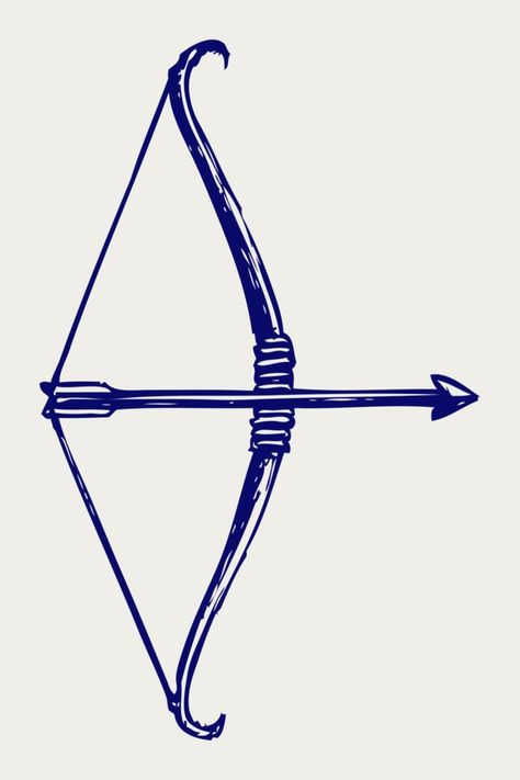 Bow and Arrow Drawing How To Draw Arrows, Recurve Bow Tattoo, Arrow Bow Tattoo, Bow Arrow, Bow N Arrow Tattoo, Arrow And Bow, Arrow And Bow Tattoo, How To Draw A Bow And Arrow, Bow And Arrow Drawing