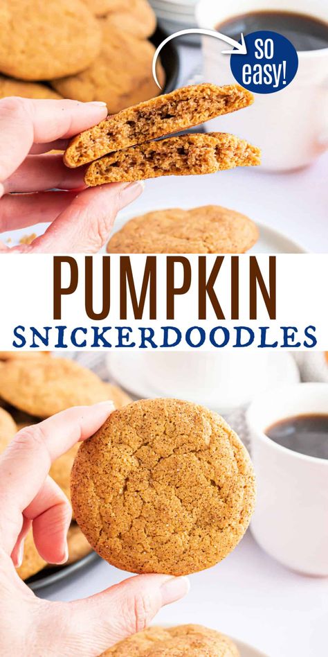 Dessert Recipes Easy Cookies, Snickerdoodles Cookies, Cookies Snickerdoodle, Pumpkin Baking, Autumn Scents, Pumpkin Snickerdoodles, Autumn Food, Shugary Sweets, Shortbread Bars