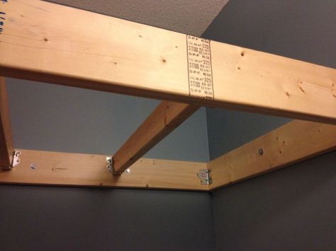 Bed From Ceiling, Hanging Loft Bed, Floating Loft Bed, Suspended Bed, Build A Loft Bed, A Loft Bed, Loft Bed Plans, Diy Loft Bed, High Sleeper