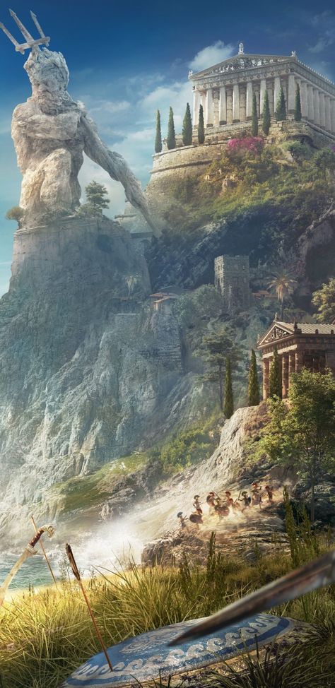 Assassin's Creed Odyssey Wallpaper, Assassin's Creed Odyssey Alexios, Assassin's Creed Odyssey Kassandra, Ancient Greece Aesthetic, Greece Wallpaper, Ancient Greece Art, Assassin's Creed Black, Assassin's Creed Wallpaper, Assassins Creed Series