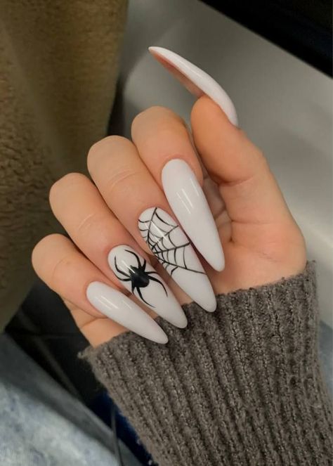 Spider Nail, Bad Nails, Hippie Nails, Subtle Nails, Basic Nails, Fall Acrylic Nails, Nail Art Ideas, Funky Nails, Types Of Nails