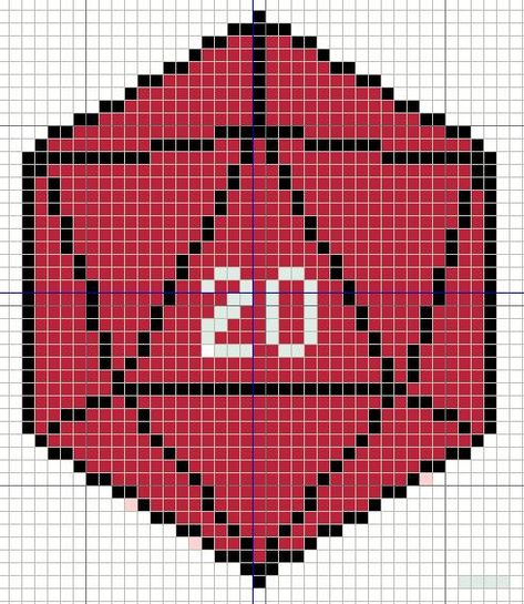 D20 Embroidery Pattern, Dnd Cross Stitch Patterns Free, Dnd Architecture, Dnd Cross Stitch, Counted Cross Stitch Patterns Free, Geeky Cross Stitch, Dragon Cross Stitch, Stitching Patterns, Stitching Ideas