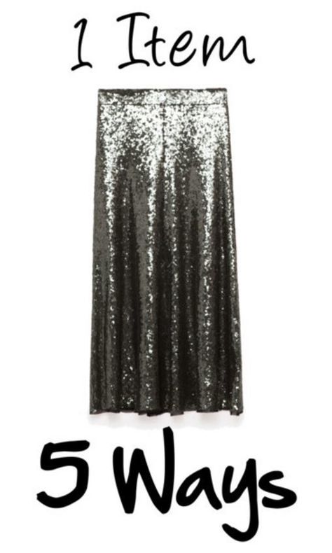 Perfect for New Years Eve! This gorgeous sequin skirt looks great no matter how you style it! Maxi Sequin Skirt Outfit, Black Sequin Skirt Outfit Parties, Sequin Maxi Skirt Outfit, Sequence Skirt Outfit, Sparkle Skirt Outfit, Sparkly Skirt Outfit, Black Sequin Skirt Outfit, Glitter Skirt Outfit, Plus Size Sequin Skirt