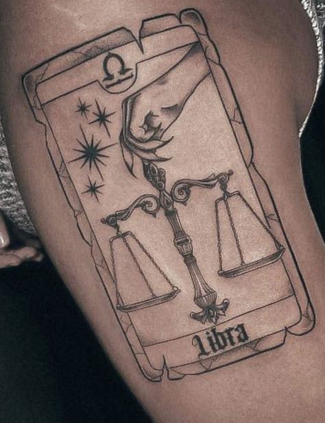 Libra Tattoo Sleeve, Libra Tarot Card Tattoo, Libra Tattoo For Men, Lady Justice Tattoo, Tarot Cards Art Illustration, Justice Tattoo, Justice Tarot, Libra Art, Tarot Tattoo