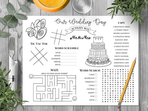 Wedding Kids Table Activities, Kids Table Activities, Kids Table Wedding Activities, Activities Wedding, Table Activities, Kids Table Wedding, Elegant Backyard Wedding, Wedding Reception Activities, Small Backyard Wedding