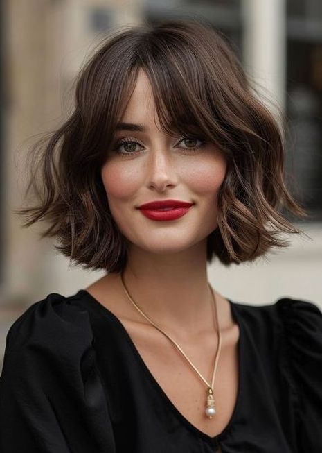 Bob Haircut 40 Year Old, 40 Year Old Bob Haircut, French Bob With Bangs Oval Face, Italian Bob 2024 Round Face, Gala Hair, Italian Bob, Adidas Gucci, Haircut 2024, French Bob