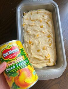 Cream Cheese Loaf, Peaches Cream Cheese, Cheese Loaf, Peach Bread, Peaches And Cream, Loaf Recipes, Canned Peaches, Grandmas Recipes, Peaches Cream