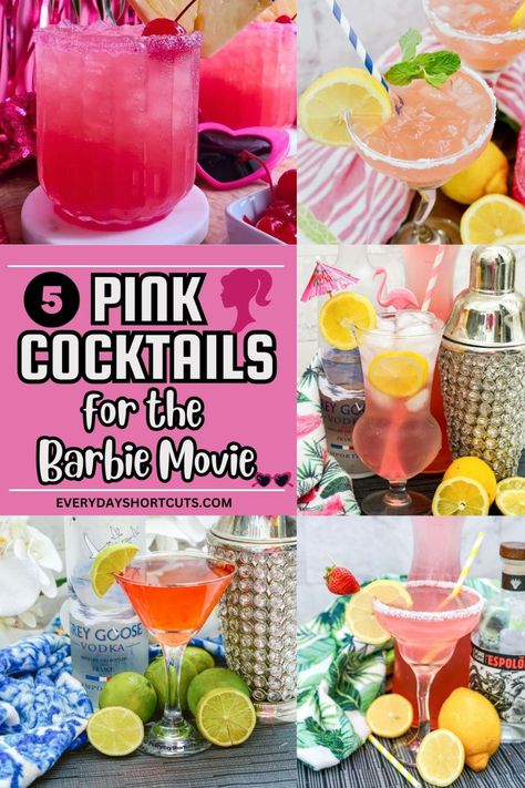 Celebrate the new Barbie movie in true Barbiecore fashion with these 5 dazzling pink cocktails, fit for a glamorous night of fun. Watch Margot Robbie as Barbie and Ryan Gossling as Ken in theaters on July 21st! Pink Alcoholic Drinks, Malibu Recipes, Barbiecore Fashion, The New Barbie Movie, Malibu Cocktails, Prosecco Drinks, Champagne Recipe, Bachelorette Party Drinks, Barbie Bachelorette