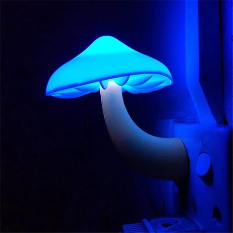 LED Night Light Mushroom Wall Socket Lamp EU US Plug Warm White Light-control Sensor Bedroom Light Home Decoration✨ #trending#lights#led#gadgets Bedroom Decor Wall, Wall Socket, Staircase Lighting, Bedroom Light, Night Light Lamp, Mushroom Design, Mushroom Lamp, Lights Led, Bedroom Lamps